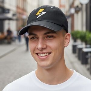 Electra.Aero Richardson 155 Black Hat Cap Adjustable Embroidered Aviation Logo